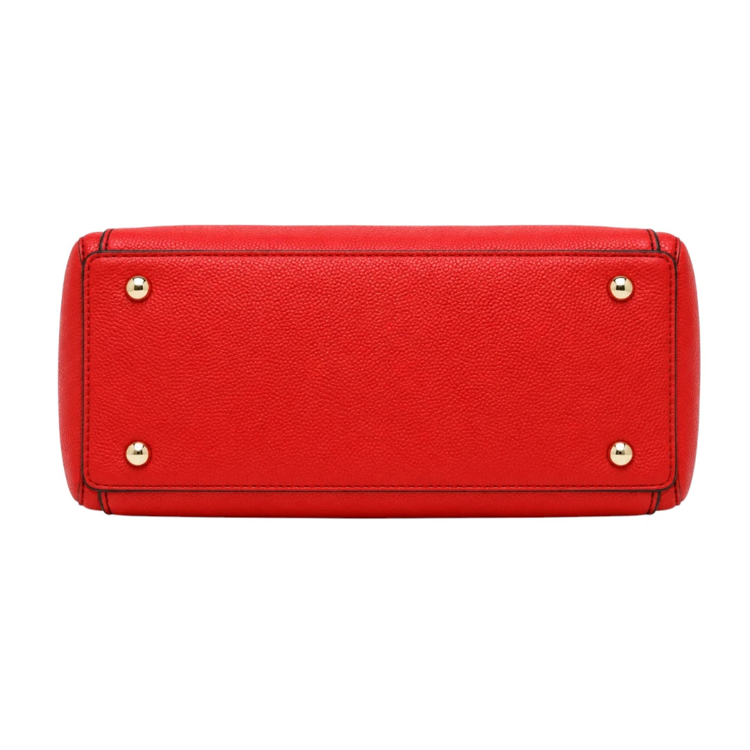 Zorra Ruby Charm Leather Handbag - Red