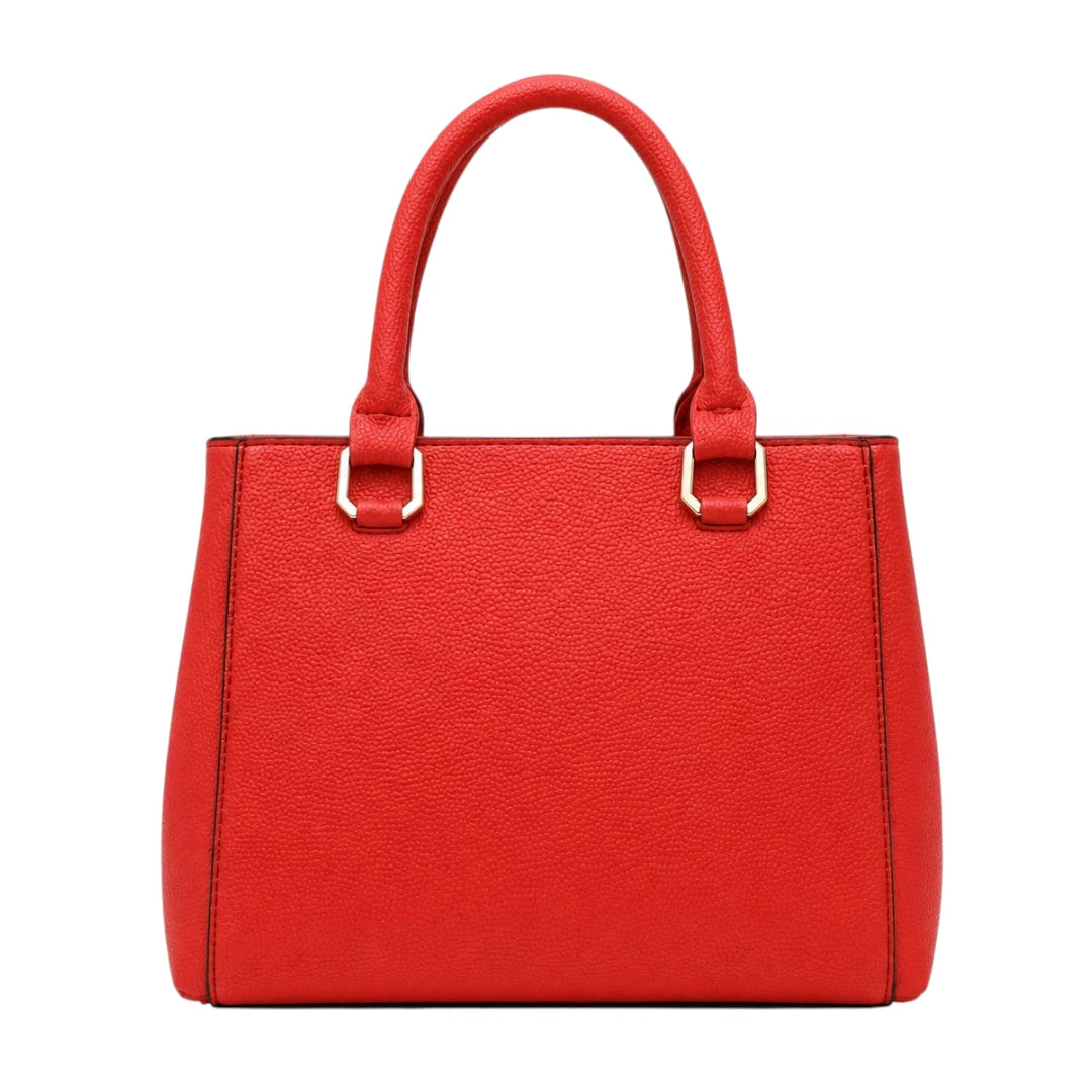 Zorra Ruby Charm Leather Handbag - Red