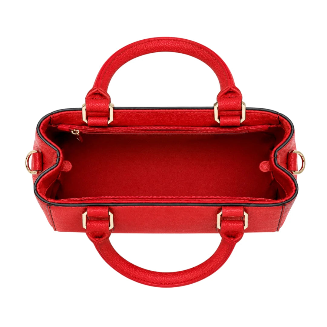 Zorra Ruby Charm Leather Handbag - Red